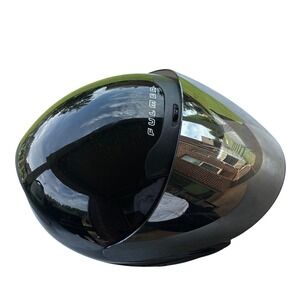 Fulmer AF-655 Open Face Motorcycle Helmet Gloss Black Mirrored Visor Size M DOT